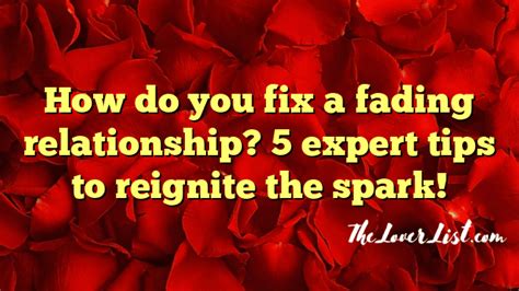 How do you fix a relationship with no spark?