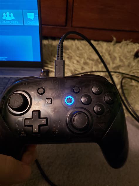 How do you fix a stuck blue light on a controller?