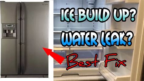 How do you fix ice build up in a Samsung refrigerator?