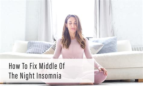 How do you fix middle insomnia?