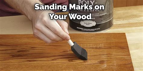 How do you fix sanding marks after staining?