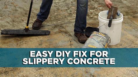 How do you fix slick concrete?