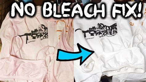 How do you fix white clothes that turn pink with bleach?