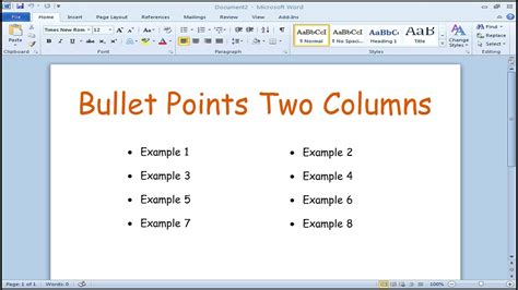 How do you format multiple bullet points?