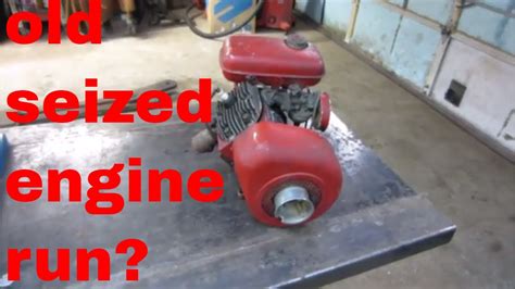 How do you free a seized small engine?