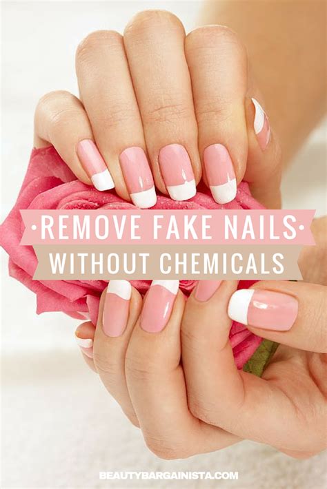 How do you gently remove acrylic nails without acetone?