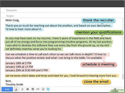 How do you get a response from a recruiter?