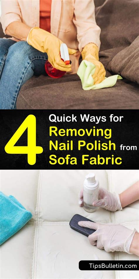 How do you get dried nail polish out of a fabric couch?