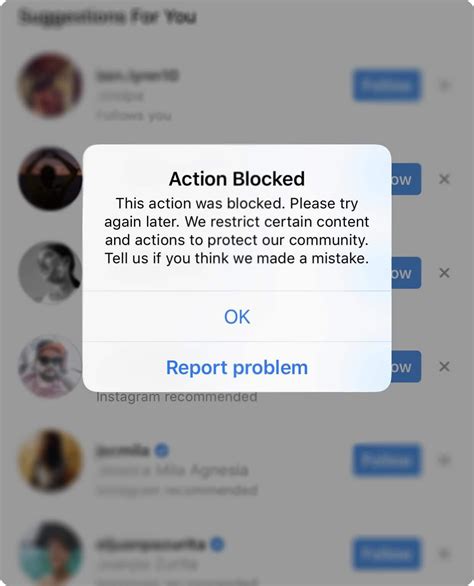 How do you get rid of follow ban on Instagram?