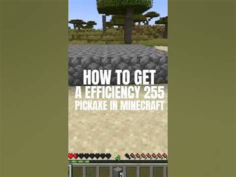 How do you get the 255 efficiency pickaxe?