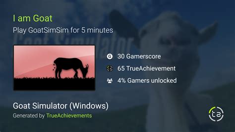 How do you get the I Am Goat achievement?