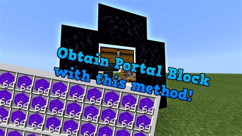 How do you get the nether portal block commands?