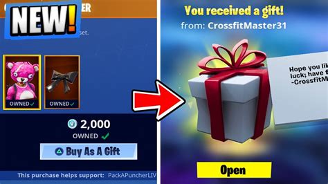 How do you gift on fortnite Xbox?