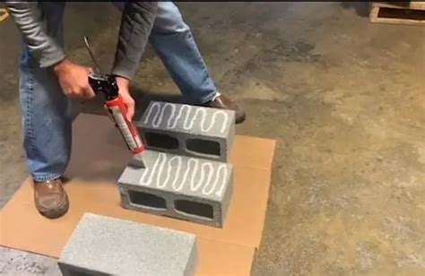 How do you glue concrete bricks?
