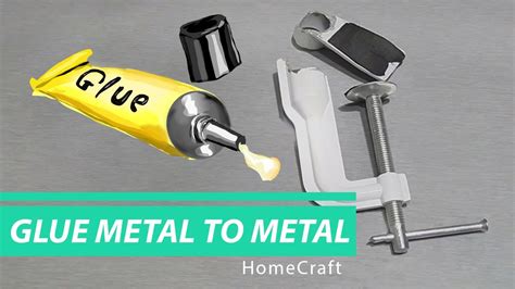 How do you glue material to metal?