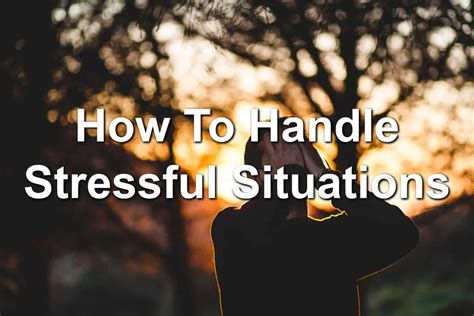 How do you handle stressful situation?