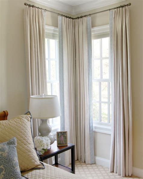How do you hang curtains close to the corner?