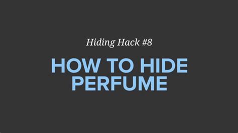 How do you hide perfume at the airport?