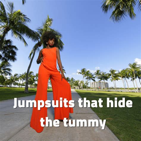 How do you hide your stomach in a jumpsuit?