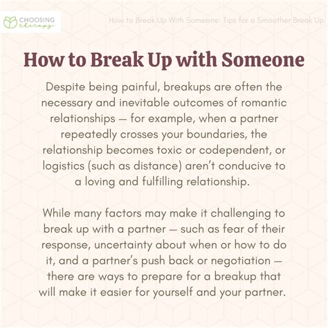 How do you hint that you're going to break up?