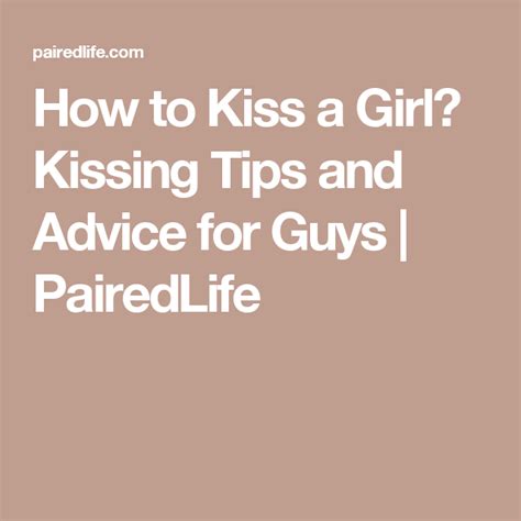 How do you hint to a girl for kissing?