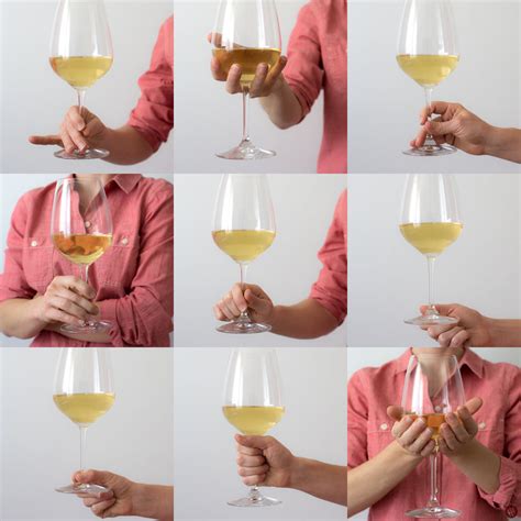 How do you hold a wine glass in public?