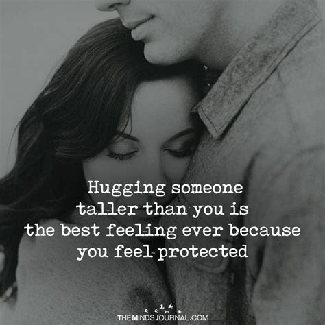 How do you hug a guy a little taller than you?