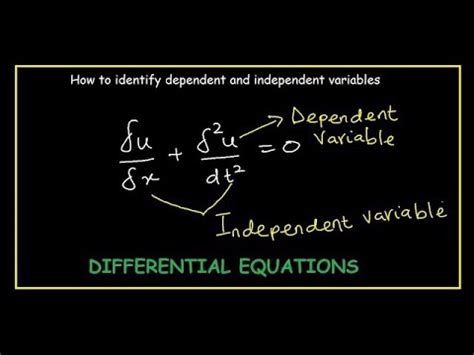 How do you identify independent and dependent variables in differential equations?