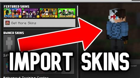 How do you import skins into Minecraft PE?