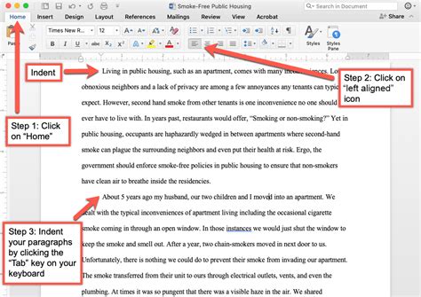 How do you indent all paragraphs in docs?