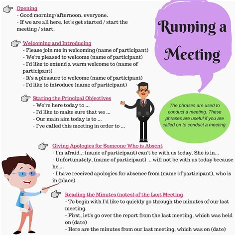 How do you introduce and start a meeting?