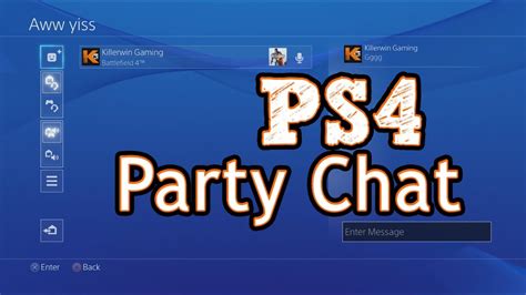 How do you join party chat on PS4?