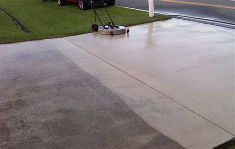 How do you keep concrete clean after pressure washing?