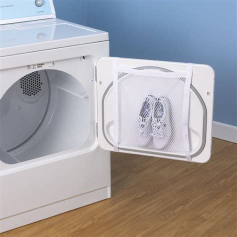 How do you keep the dryer door closed when drying shoes?