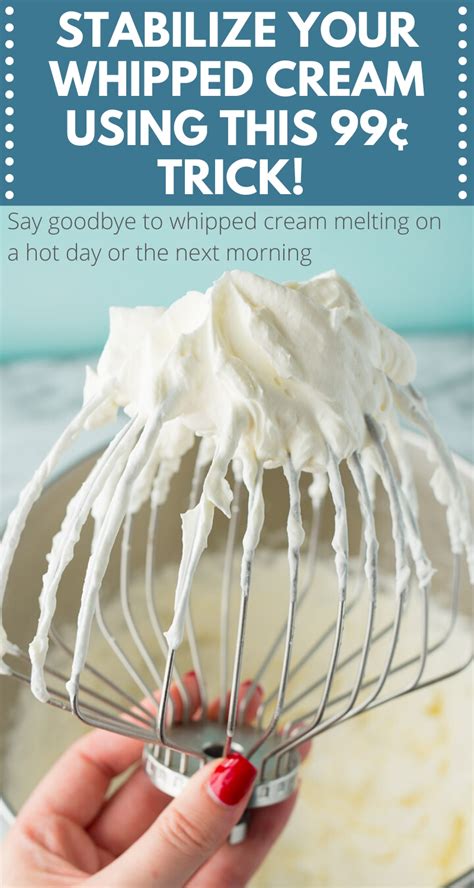 How do you keep whipped cream from melting on a cake?