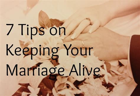 How do you keep your marriage alive?