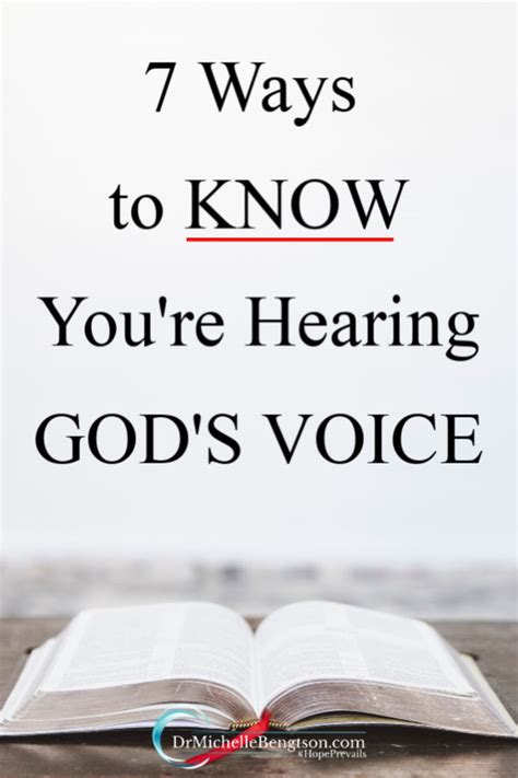 How do you know God's voice from the enemy?