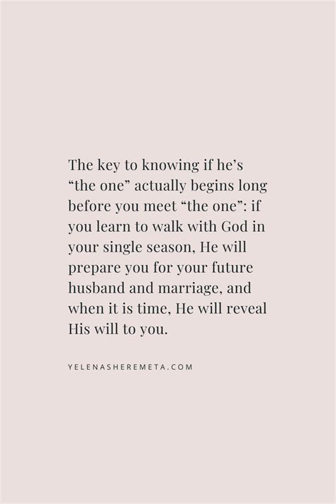 How do you know he is the one?