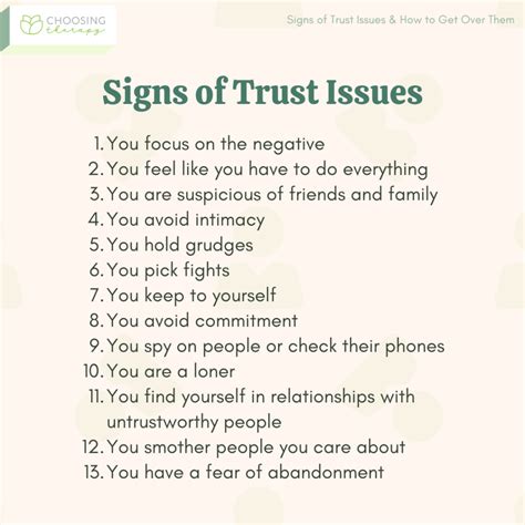 How do you know if a girl has trust issues?