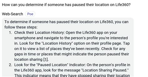 How do you know if someone paused their location?