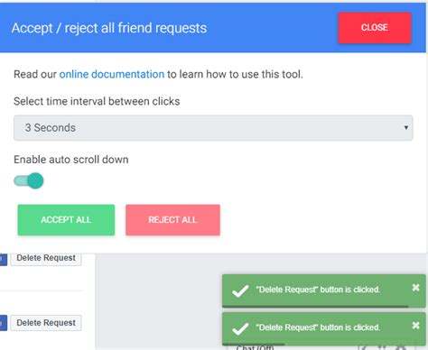 How do you know if someone rejects your Facebook request?