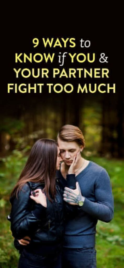 How do you know if you fight too much in a relationship?