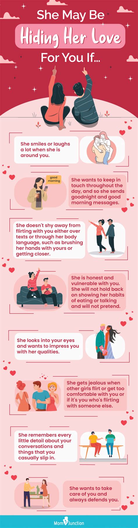 How do you know if your crush is hiding her feelings?