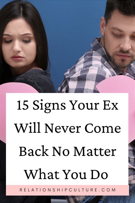 How do you know if your ex will never come back?