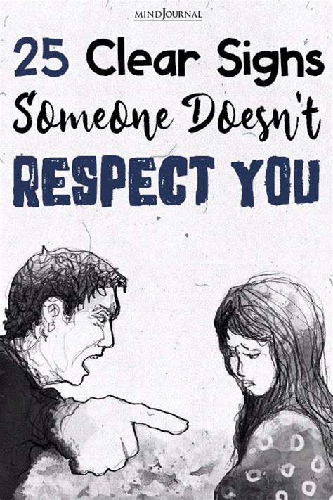 How do you know someone doesn't respect you?