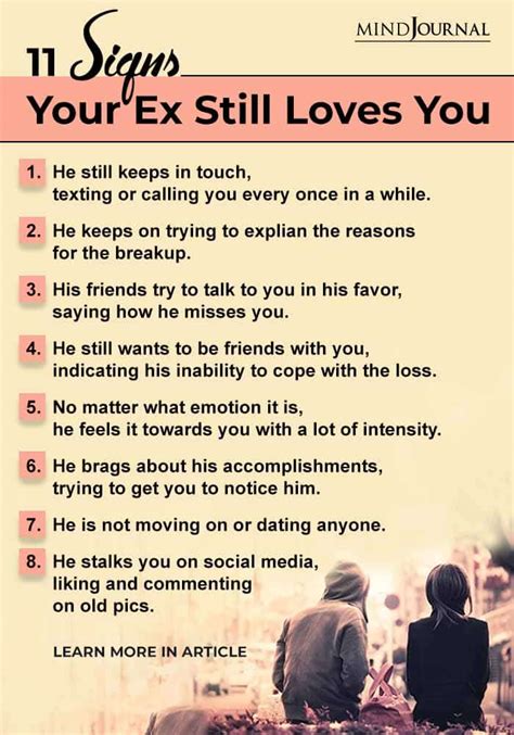How do you know your ex still loves you?