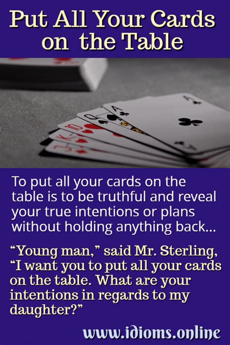 How do you lay cards on the table?