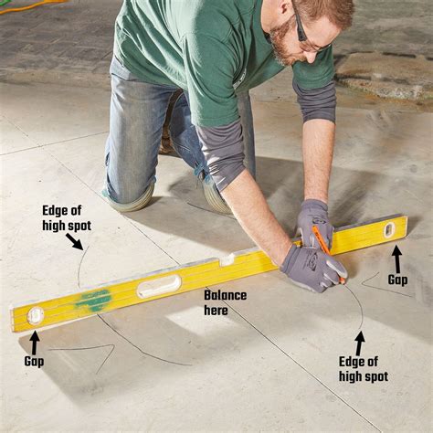 How do you level a concrete floor easily?