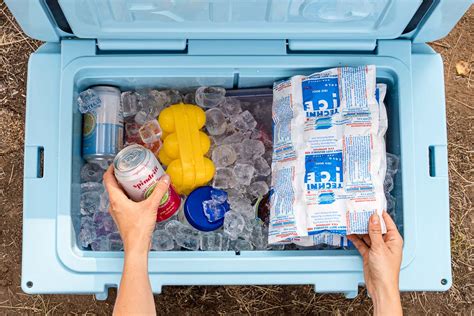 How do you load a cooler with ice?
