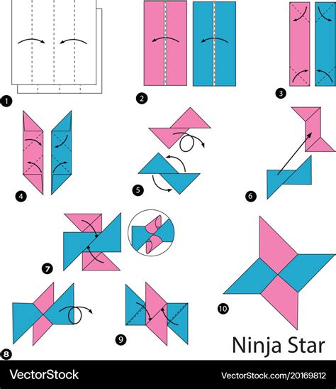 How do you make a 2 pointed ninja star?